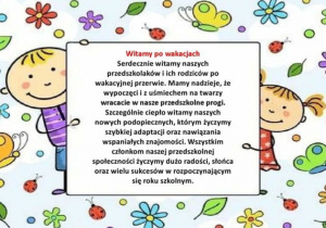 witamy w nowym roku szkolnym