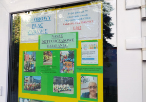 Plakat ze zdjęciami naszych dotychczasowych działań