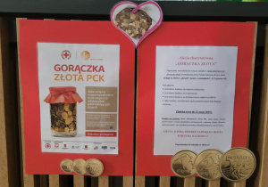 Plakat informujący o akcji charytatywnej "Gorączka złota"