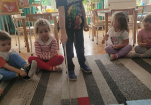 Chłopiec przelicza ilość śliwek w zbiorze