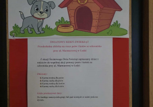 Plakat ogłoszenie o zbiórce karmy dla psów i kotów