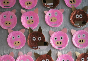 Wielki i świnki praca plastyczna