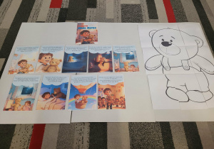 Ułożona historia misia Burka z jego przygodami