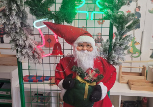 Dekoracja z Mikołajem