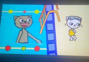 Kicia Kocia i tata na basenie