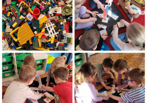 bawa dzieci z klockami Lego, tworzenie własnych budowli