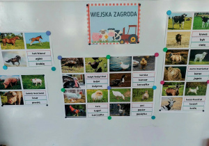 Ilustracje zwierząt z wiejskiej zagrody