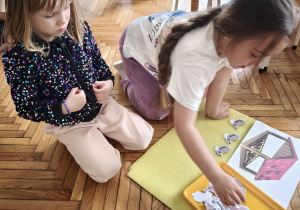 Dziewczynka wybiera ptaki do karmnika