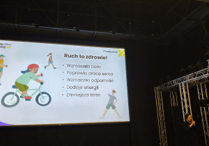 Plansza z rowerzystą