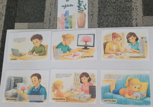 Historyjka obrazkowa jak powstaje książka